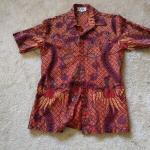 DANAR HADI BATIK SHORT SLEEVE SHIRT, INDONESIA : MEDIUM MENS